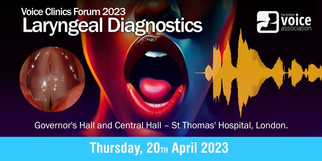 Poster for Voice Forum 2023: Laryngeal Diagnostics