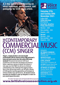 The Contemporary Commercial Singer2021 – poster