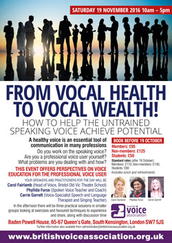Vocal Health to Vocal Wealth poster