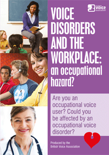 Voice disorders and the workplace (leaflet cover)